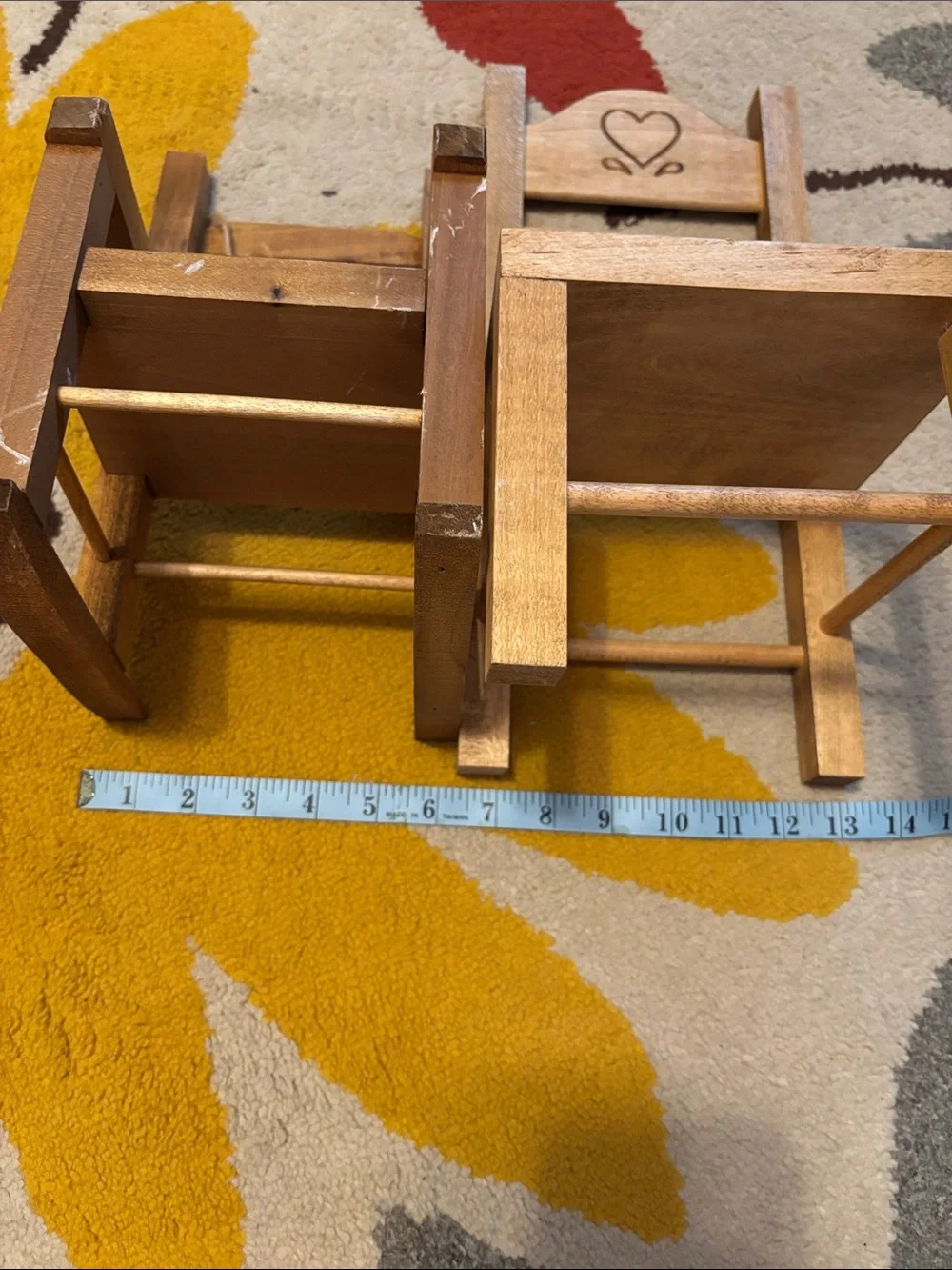 Two Wood doll chairs
